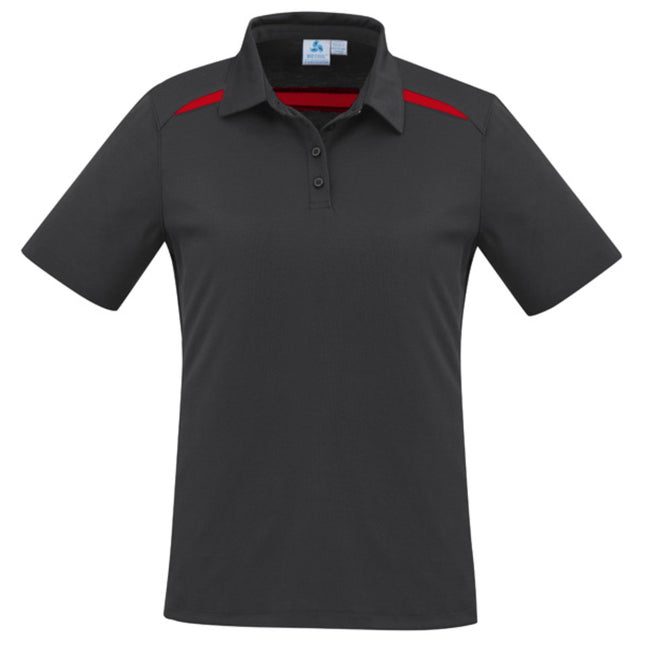 The Biz Collection Sonar Ladies' Polo Shirt combines comfort and durability with its cotton-backed performance fabric.