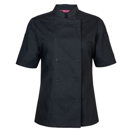 JB's Ladies Short Sleeve Snap Button Chef Jacket