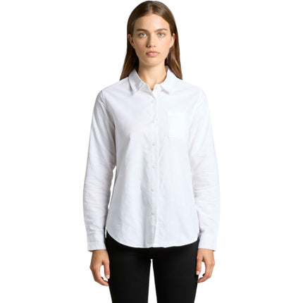 The AS Colour Women's Oxford Shirt Classic Fit 4401 combines timeless style with durability, crafted from quality fabric for comfort and resilience. 