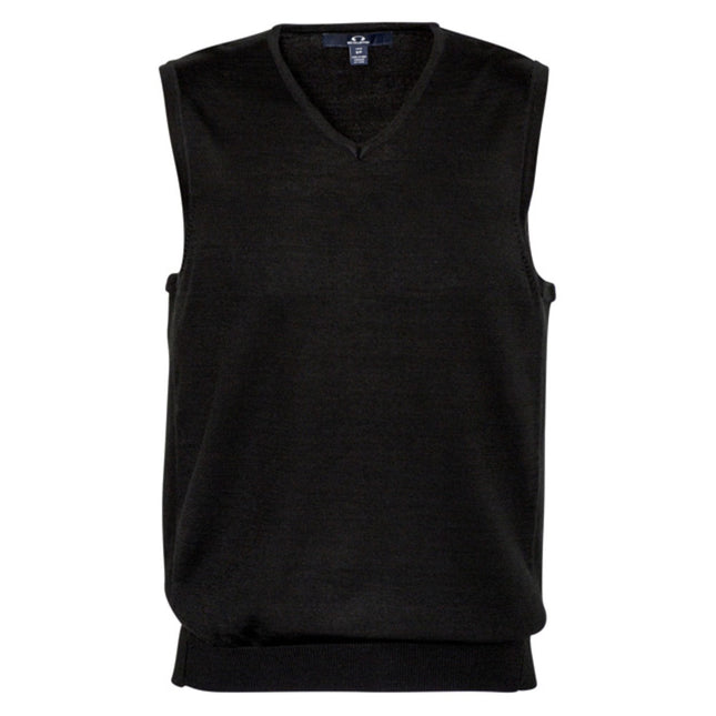 Elevate your professional wardrobe with the Biz Collection Men's Milano Wool Blend Vest. 