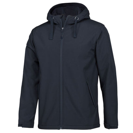This slim-fitting, three-layer hooded softshell jacket combines waterproof performance with a sleek design and is equipped for personalized logo customization.
