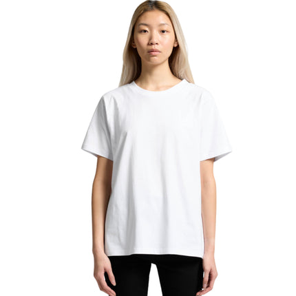 The AS Colour Women's Classic Minus Tee offers a shorter fit designed for a flattering silhouette, crafted from soft, breathable cotton for all-day comfort.