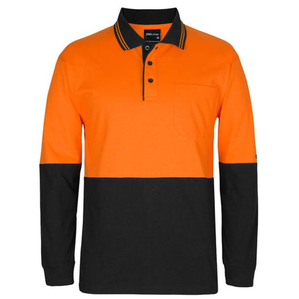 JB's Wear Hi-Vis Long Sleeve Cotton Polo