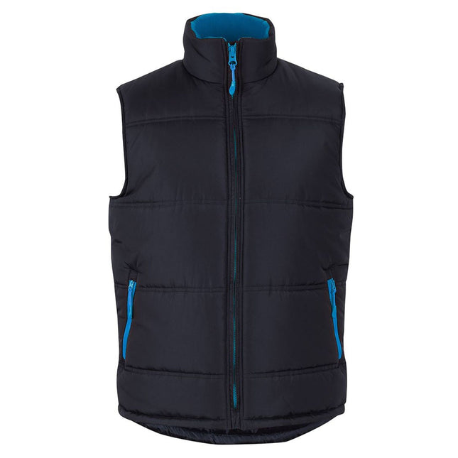 Stay warm and stylish with the Urban Puffer Vest featuring a bold contrast zipper.