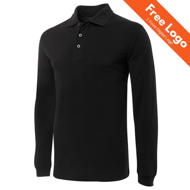 Men's Long Sleeve 210 Polo - Durable Pique Knit & UPF 50+