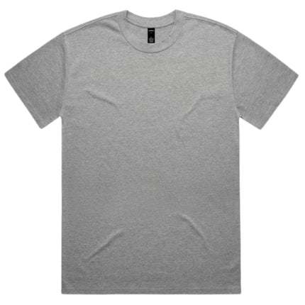 AS Colour Heavy T-Shirt in Grey Marle, unbranded clean front view