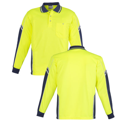 Syzmik Hi-Vis Safety Custom Workwear Bundle – 10 Long Sleeve Polo Shirts with Free Logo