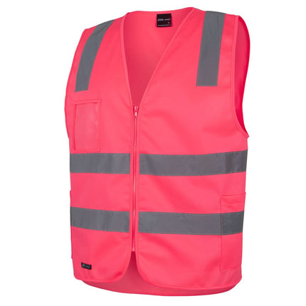JB's Wear Hi Vis (D+N) Zip Safety Vest