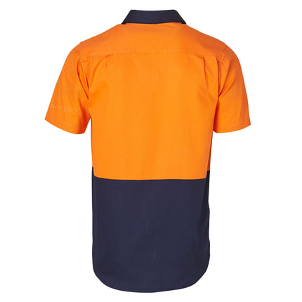 Winning Spirit Hi-Vis Short Sleeve Cotton Drill Shirt - Branded Day Uniform