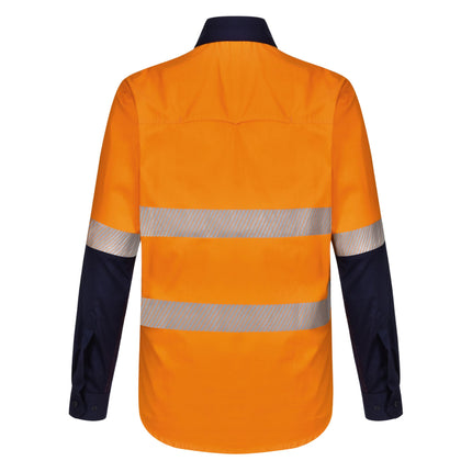 Winning Spirit Cool-Breeze Hi-Vis Long Sleeve Shirt - Branded Day & Night Cotton Workwear