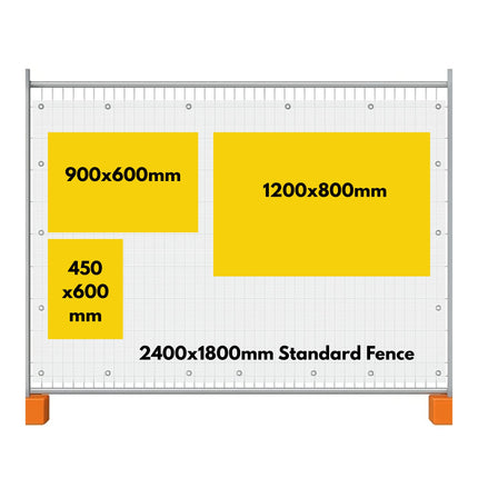 Fence panel with dimensions labeled on a white background