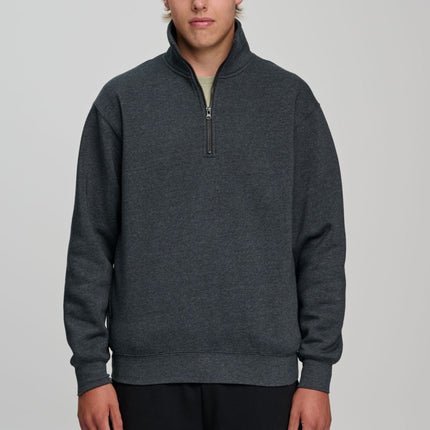 Adults Half Zip Collar Fleece Sweat