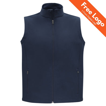 Biz Collection Men's Apex 2-Layer Softshell Vest