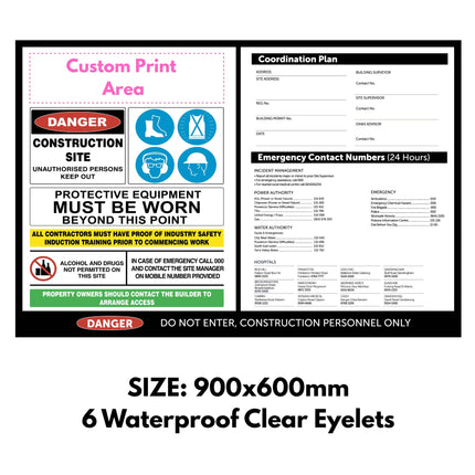 OHS / WHS Safety Sign – Custom Printed Corflute for Worksites