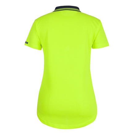 JB's Wear Ladies Hi-Vis Short Sleeve Drop Tail Polo