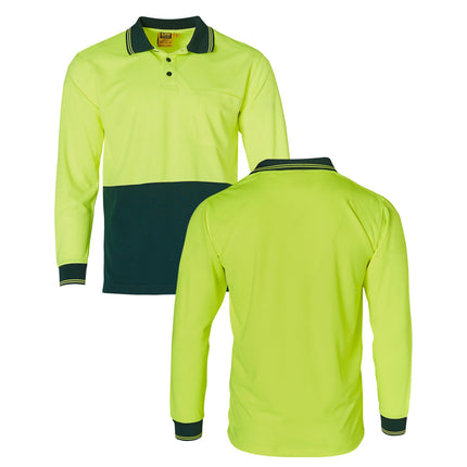 Winning Spirit Hi-Vis Safety Custom Workwear Bundle – 10 Long Sleeve Polo Shirts with Free Logo