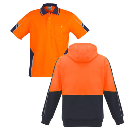 Syzmik Hi-Vis Safety Custom Workwear Bundle – 4 Polo Shirts + 2 Hoodies with Free Logo