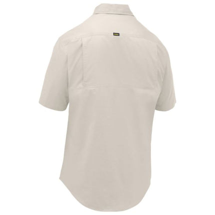 The Bisley Men's Closed Front Cool Lightweight Short Sleeve Shirt offers breathable comfort with a sleek, closed front design ideal for professional settings.