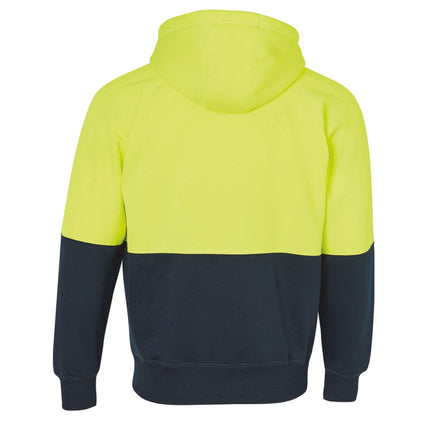 Hi Vis Two Tone Full Zip Fleece Hoodie – Day Use Safety Wear (Free Logo)