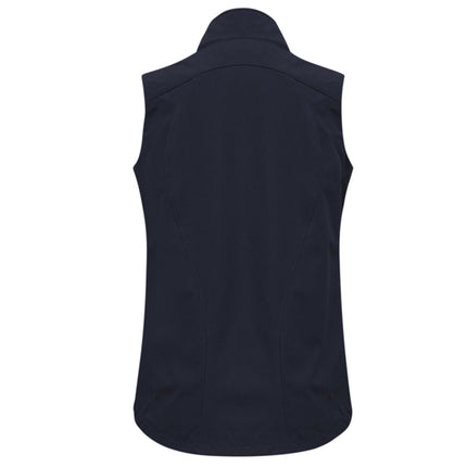 The Biz Collection Women's Geneva Softshell Vest offers a sleek, professional fit combined with practical weather resistance.