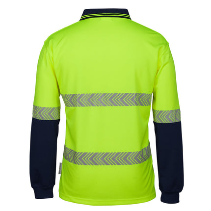 JB's Wear Hi-Vis Long Sleeve Segmented Tape Polo