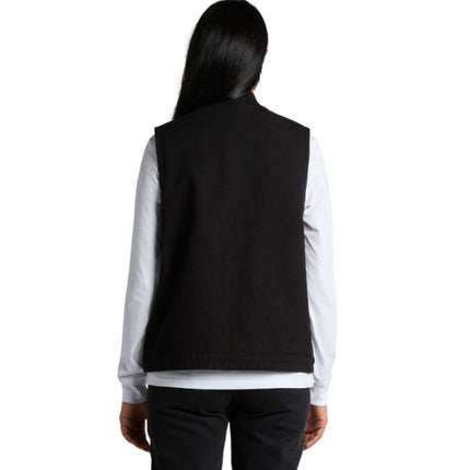 The AS Colour Women's Canvas Heavy Vest combines durability with a sleek design, making it perfect for both work and casual wear. 