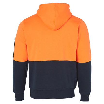 Hi-Vis Two-Tone Fleecy Hoodie – Unisex Fit, Custom Logo Print Included
