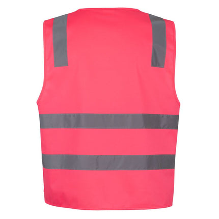 JB's Wear Hi Vis (D+N) Zip Safety Vest