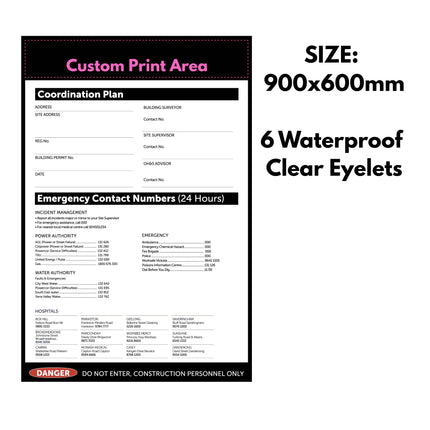 OHS / WHS Safety Sign – Custom Printed Corflute for Worksites