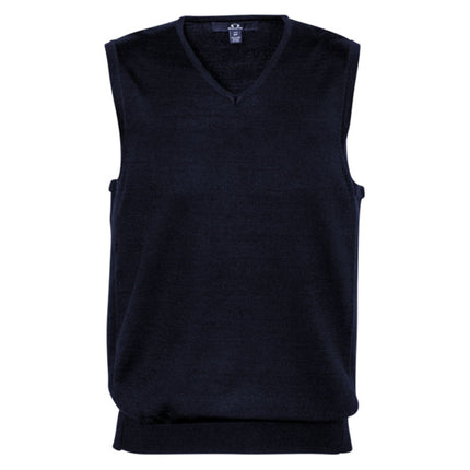 Elevate your professional wardrobe with the Biz Collection Men's Milano Wool Blend Vest. 