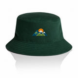 AS Colour Bucket Hat 1117 Forest Green with example mountain embroidery, product-only