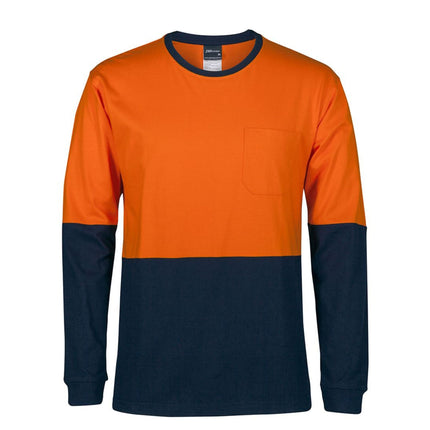 JB's Wear Hi-Vis Long Sleeve Crew Neck T-Shirt