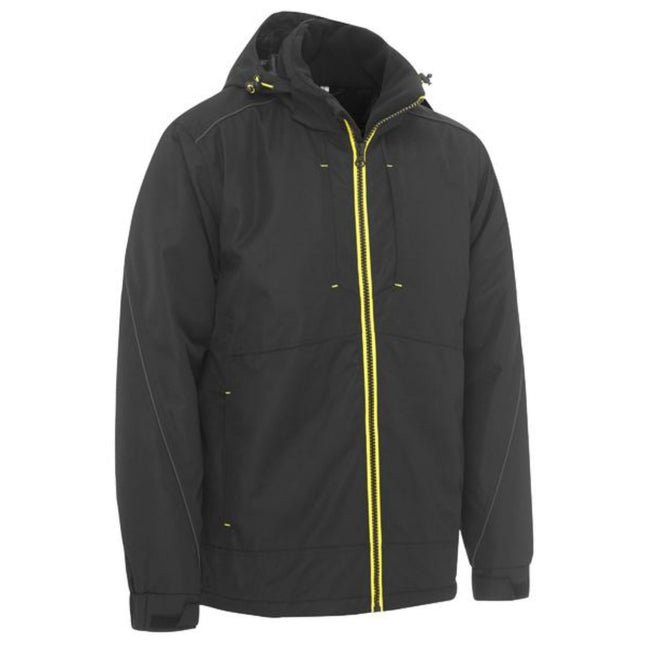 The Bisley BJ6943 Heavy Duty Dobby Jacket combines robust waterproof protection with breathable fabric technology, ensuring comfort and durability in demanding work environments.