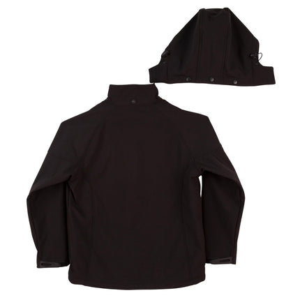 Keep kids comfortable and protected in the Kids' Aspen 4-Way Stretch Softshell Hooded Jacket.
