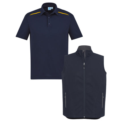 4 Polo Shirt + 2 Softhshell Vest, Front Embroidery - No back