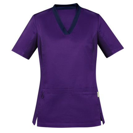 Biz Care Womens Riley Stretch Scrub Top