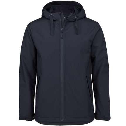 This slim-fitting, three-layer hooded softshell jacket combines waterproof performance with a sleek design and is equipped for personalized logo customization.

