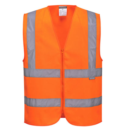 Hi‑Vis Zipped Band & Brace Safety Vest – EN ISO 20471 Class 2
