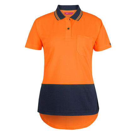JB's Wear Ladies Hi-Vis Short Sleeve Drop Tail Polo