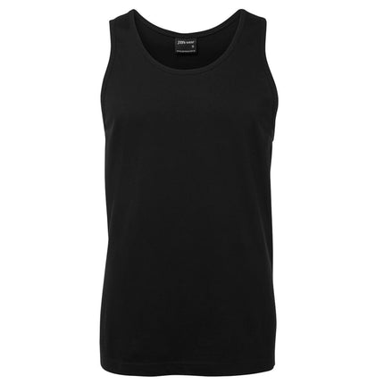 JB's Men's Singlet in Black, unbranded clean front view