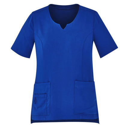Biz Care Womens Avery Round Neck Scrub Top