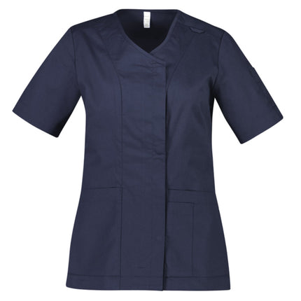 Biz Care Womens Parks Zip Front Crossover Scrub Top