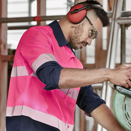 Custom Syzmik Ultra-Light Hi-Vis Shirt - Branded Day & Night Ripstop Workwear