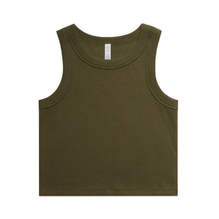 Womens Organic Rib Crop Tank