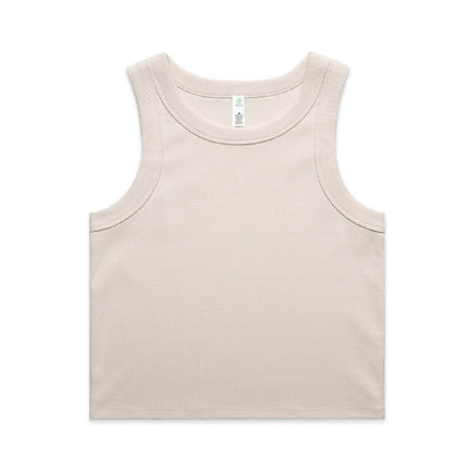 Womens Organic Rib Crop Tank