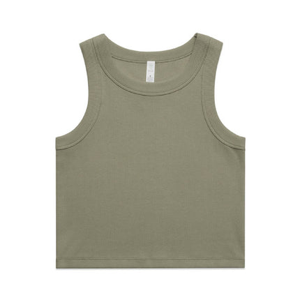 Womens Organic Rib Crop Tank