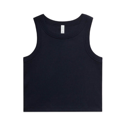 Womens Organic Rib Crop Tank
