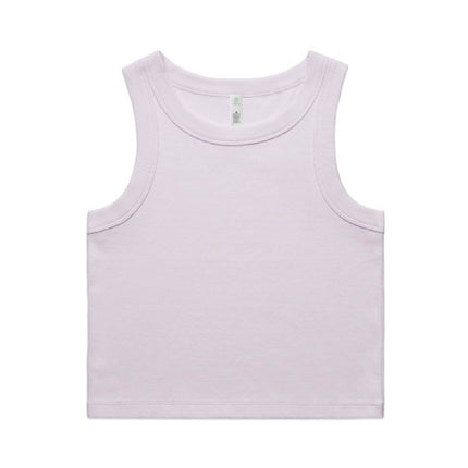 Womens Organic Rib Crop Tank