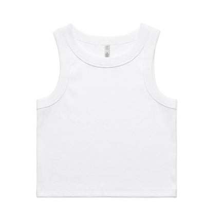 Womens Organic Rib Crop Tank