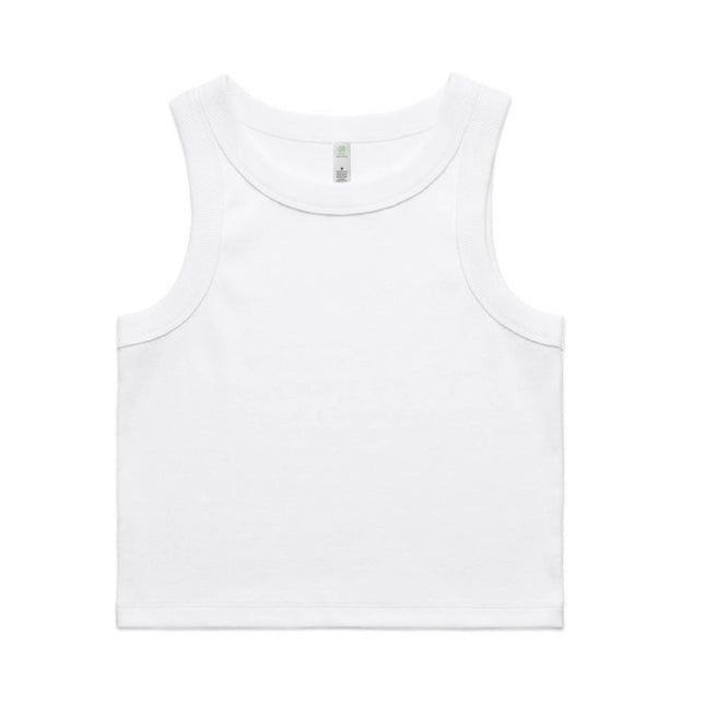 Womens Organic Rib Crop Tank